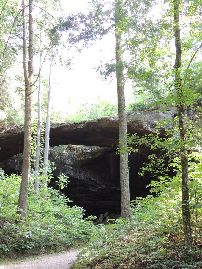 Natural Bridge - located in Winston County this natural bridge is the longest east of the Rockies. The Natural Bridge is made of sandstone/iron ore & was formed by an underwater river over 200 million years.